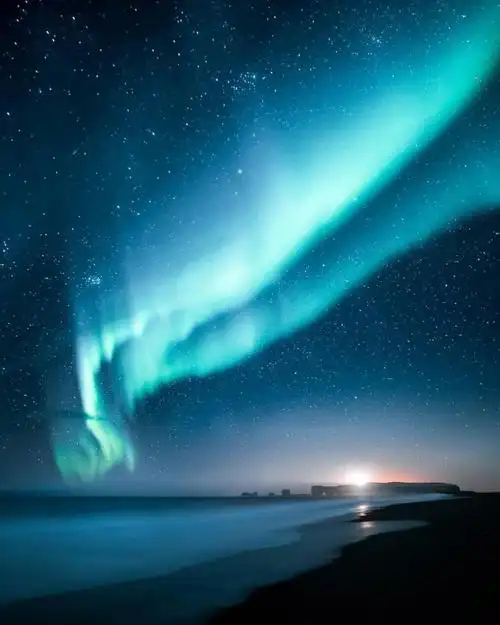 最美冰岛极光景色