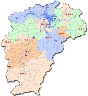 图16-1  鄱阳湖流域水系图鄱阳湖是长江下游径流的重要来源.