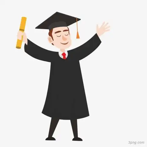 卡通博士生png素材透明免抠图片卡通手绘