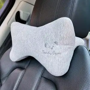 三角形汽车头枕护颈枕女士车用枕头骨头枕简约u型枕靠枕可爱一对