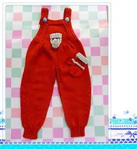 纯手工编织儿童毛衣婴幼儿连体背带裤男女小童宝宝背带裤可以定织