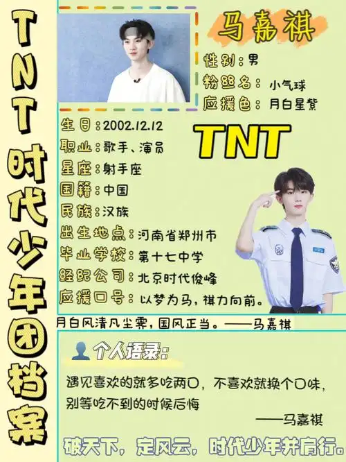 tnt时代少年团崽崽们的个人档案来啦
