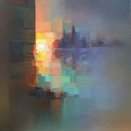 打了马赛克的风景画展览活动别有一番风味感慨艺术的伟大