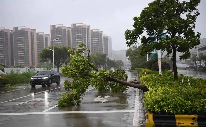 新华社照片,北京,2022年8月27日台风"马鞍"登陆广东8月25日在广东阳江