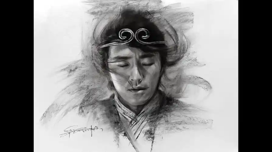 素描人像班课堂示范【星爷】