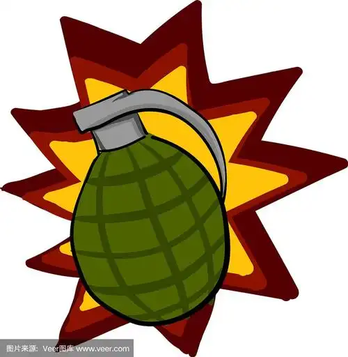 手榴弹爆炸或颜色