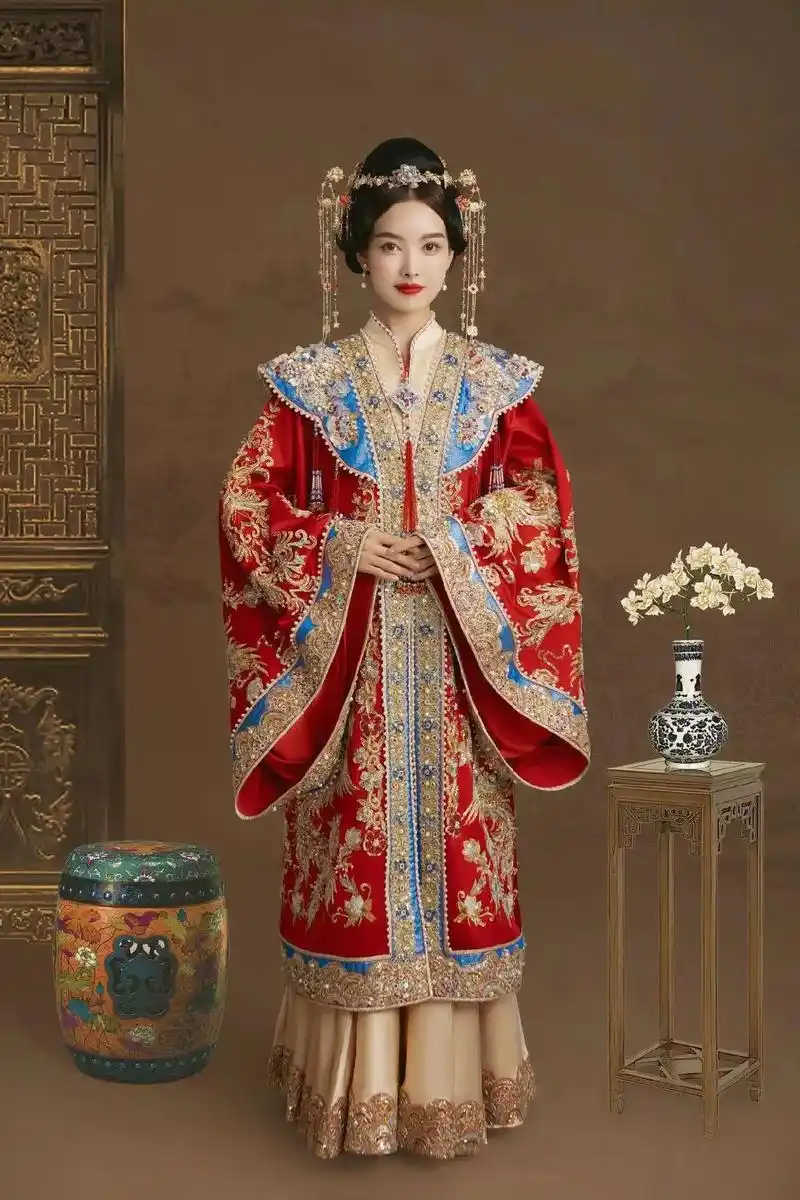 珠光宝气的新中式嫁衣