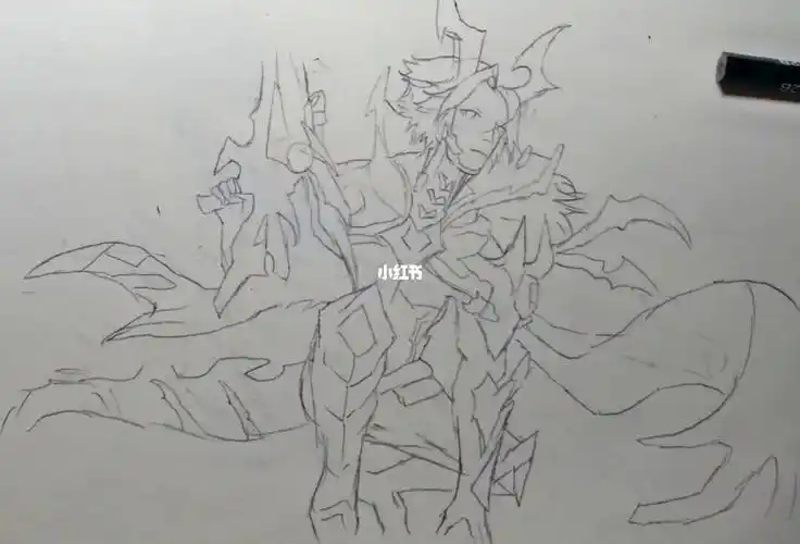 比例不太对第一次画守约特工魅影海报#简笔画  #百里守约  #线稿