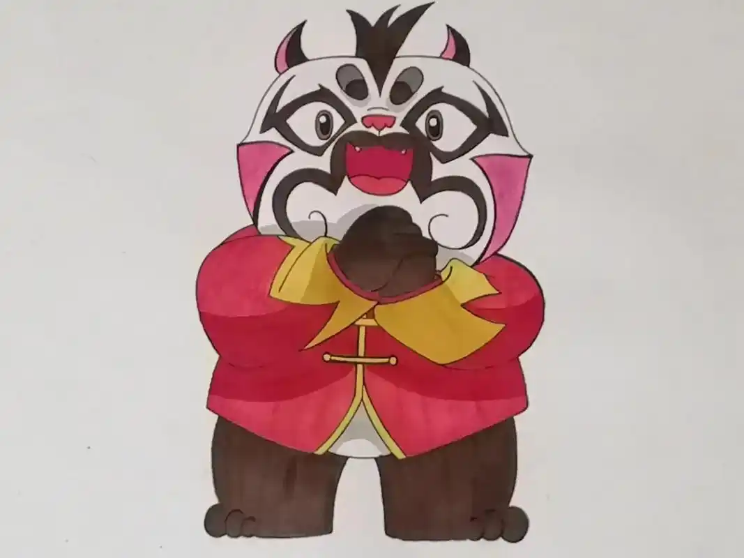 临摹 #京剧猫 #大飞 #画渣 - 抖音