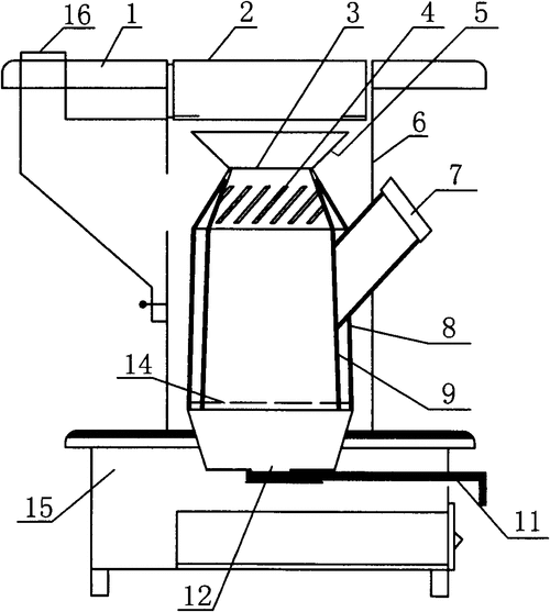 一种带进料口的家用节能柴草炉