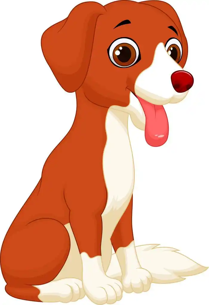 可爱的狗卡通,可爱的小狗卡通上白色孤立