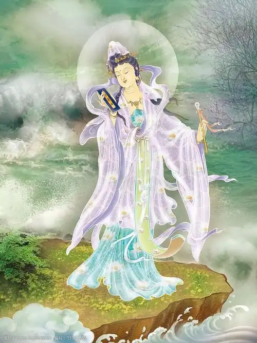 关键词:观世音菩萨 佛 菩萨 三十三观音 古代线描图 清爽插画 佛教