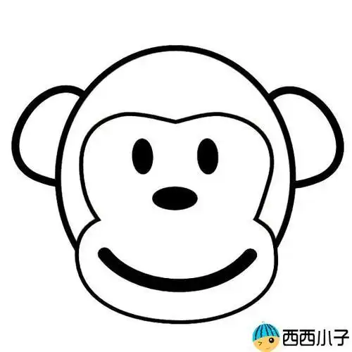 手工猴子头饰简笔画
