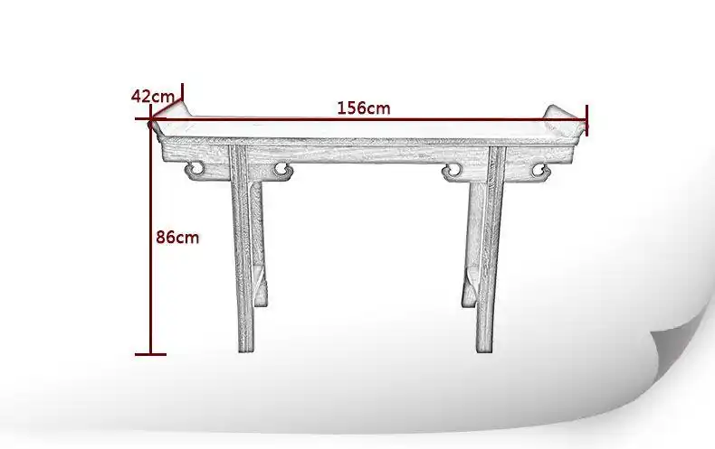 红木家具 鸡翅木翘头案 中式仿古实木供台 佛台 原木中堂条案