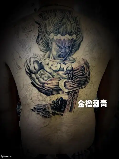 战神蚩尤_纹身图案手稿图片_于浩的纹身作品集