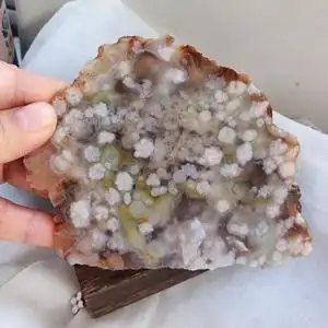 漂亮的石头会开花天然樱花玛瑙原石切片无打磨抛光一物一图牛血红