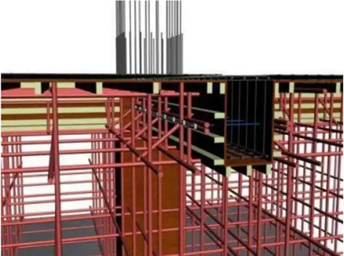 梁板模板支设示意图