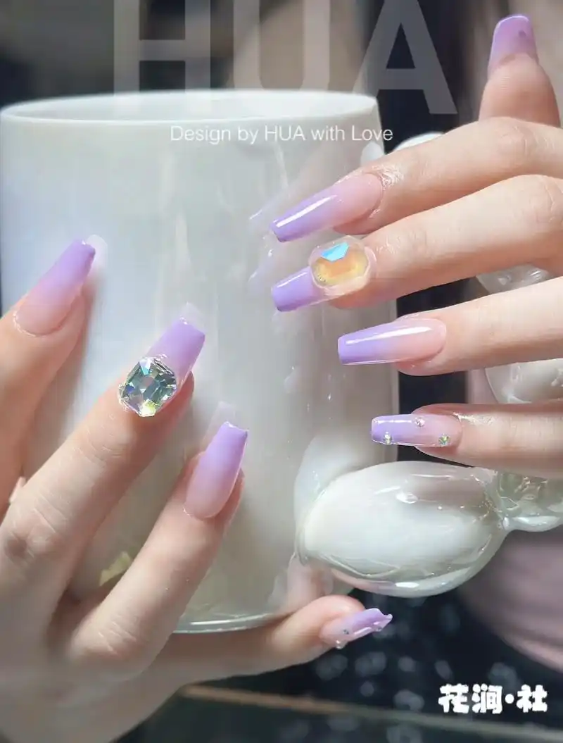 深圳美甲|花涧 61社 61 夏日甜心糖果紫.