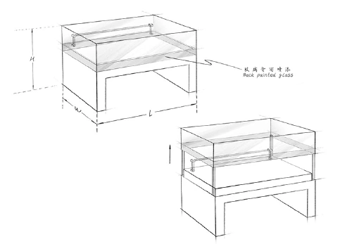 博物馆展柜设计手绘图看四川克里克公司设计师手稿