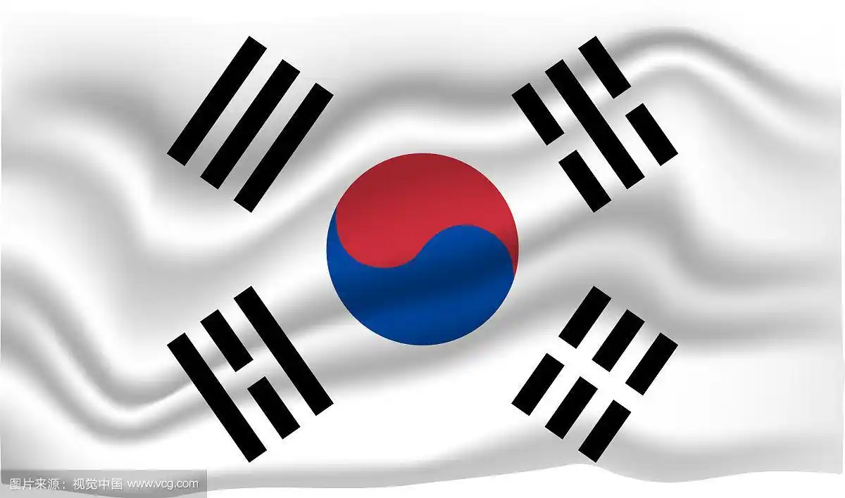 韩国国旗图标国旗旗帜卡通