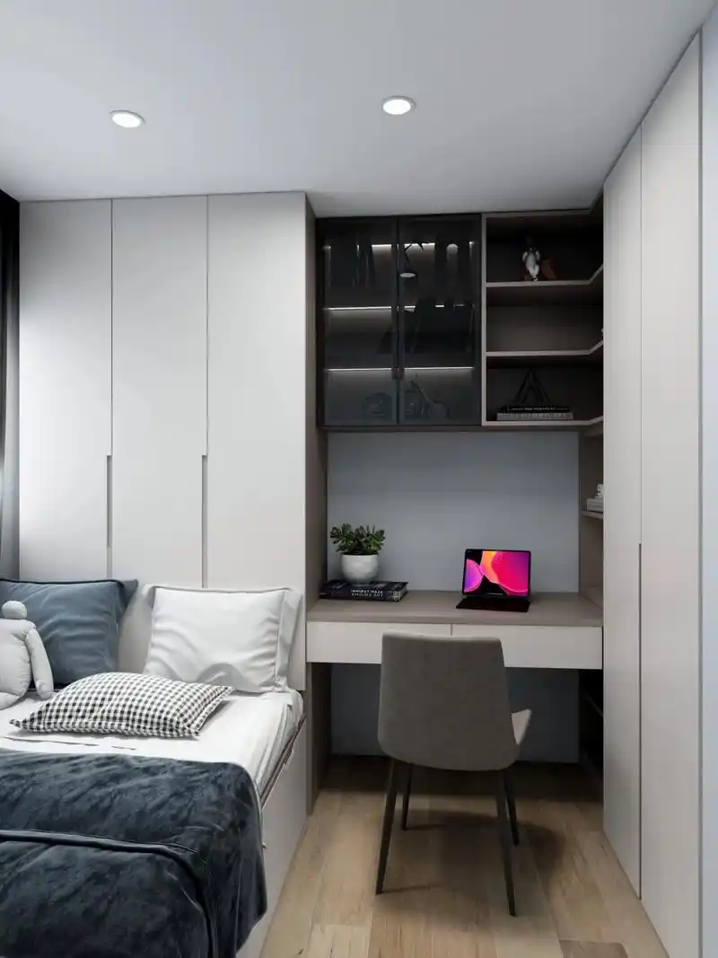 现代极简风|7平方小次卧榻榻米多功能房设计  小卧室需要提高空间利用