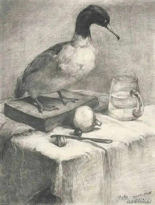 美院附中集训:中央美院附中素描静物作品欣赏