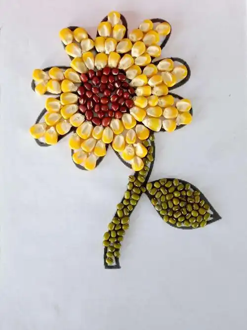 巧巧手,贴贴贴—种子粘贴画社团