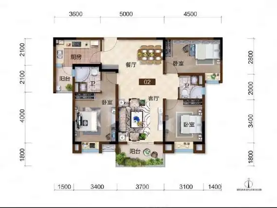 武汉江夏庙山碧桂园天玺湾碧桂园天玺湾 3室2厅2卫出租房源真实图片