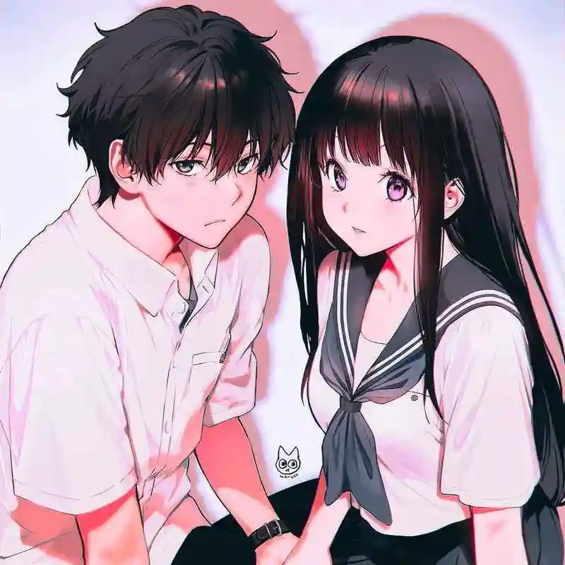 《冰菓》千反田爱瑠和折木奉太郎,动漫头像情头自剪分享