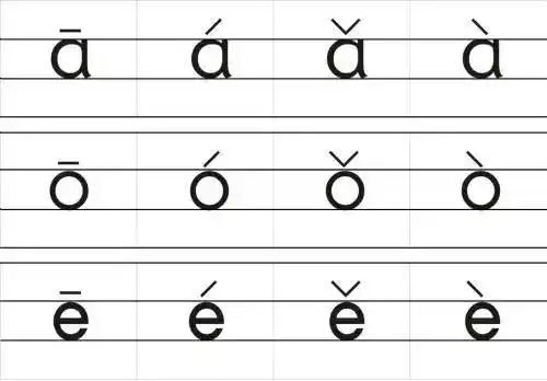 书写ɑ时所有笔画均要占中格. 左上起笔,一笔写成