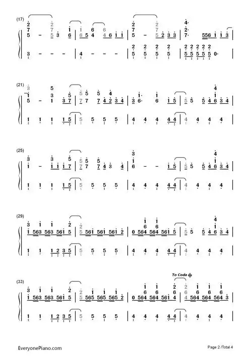 believe-shawn mendes双手简谱预览2