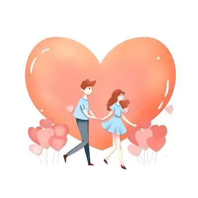 卡通七夕爱心创意背景七月初七七夕情人节爱心背景创意爱心展板背景