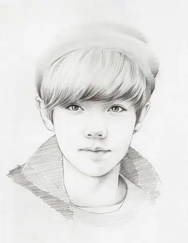 简单速写鹿晗的图像