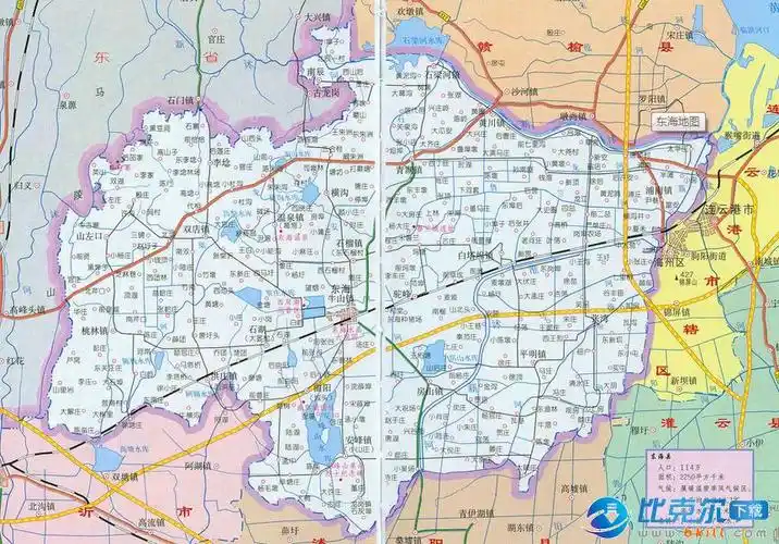 东海县地图 绿色版