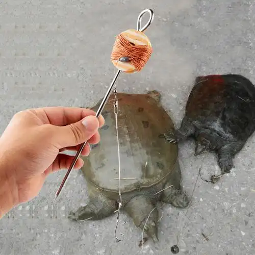 甲鱼钩套装排钩王八钩专用歪嘴甲鱼勾地插吊钓鳖钩新款掉钓甲鱼钩