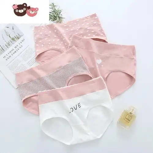 绿彩虹光中大童小学生女童内裤发育期女孩子高腰短裤少女儿童三角裤a