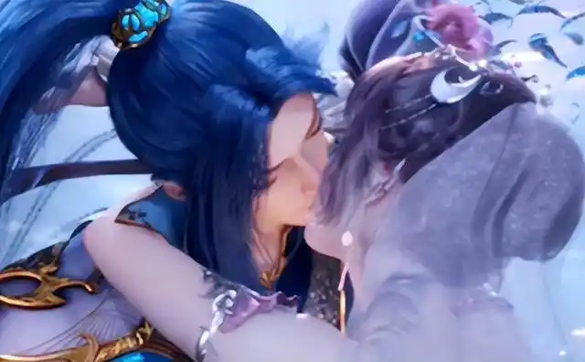 动漫情侣接吻图片,动漫情侣接吻图片一张(唐三和小舞"热吻"结束婚礼)