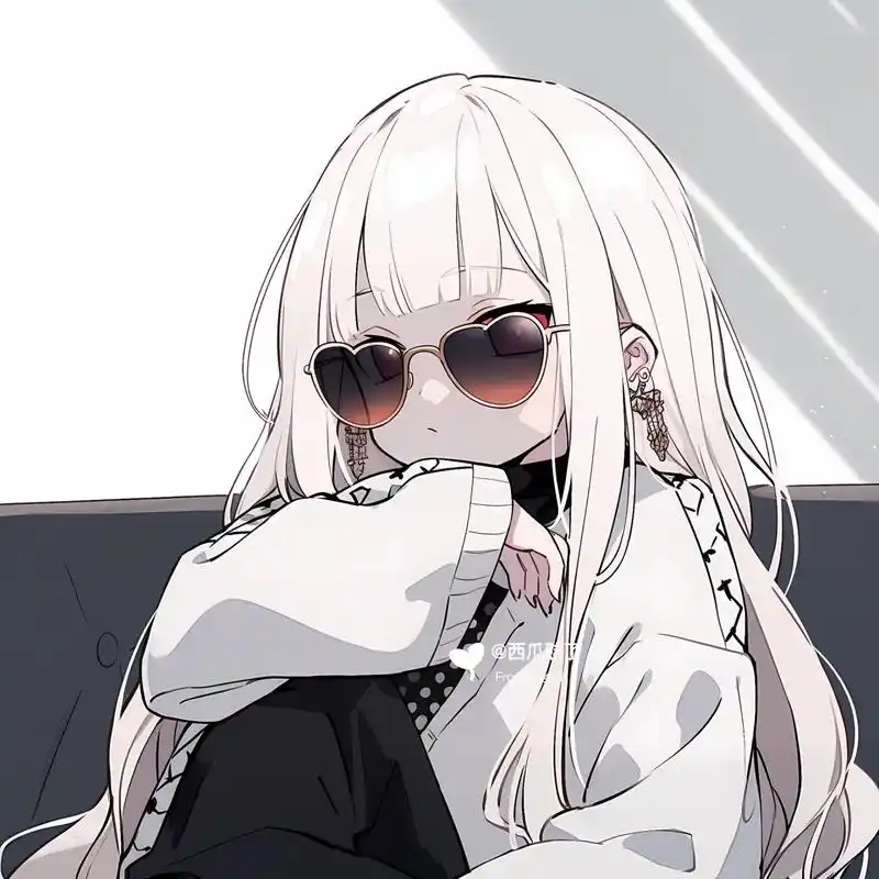 酷酷头像‖墨镜一戴,谁都不爱 #ai绘画# #女生头像# #头像# #动漫女头