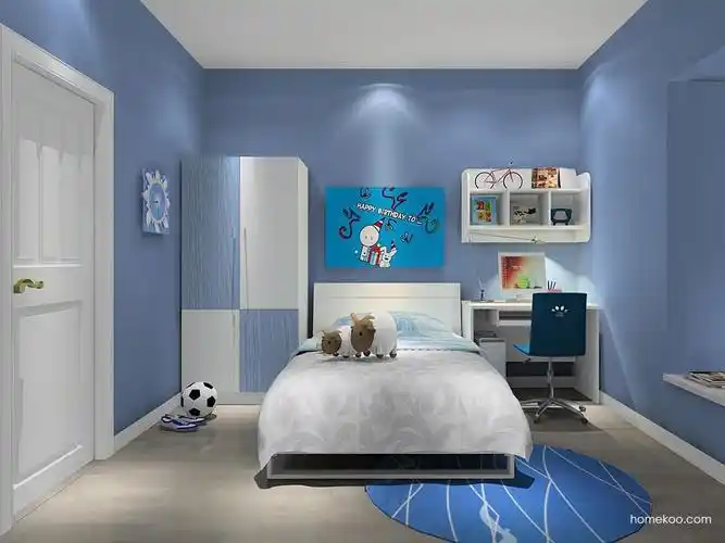 男孩儿童房家具定制衣柜组合b9215