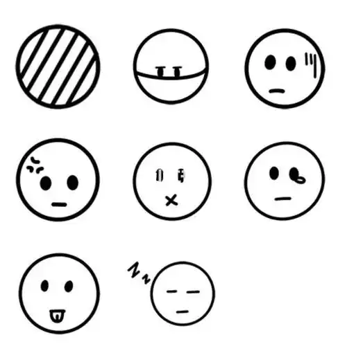 表情包78圆脸小黑