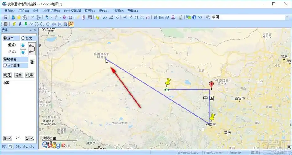 奥维地图设置轨迹的方法