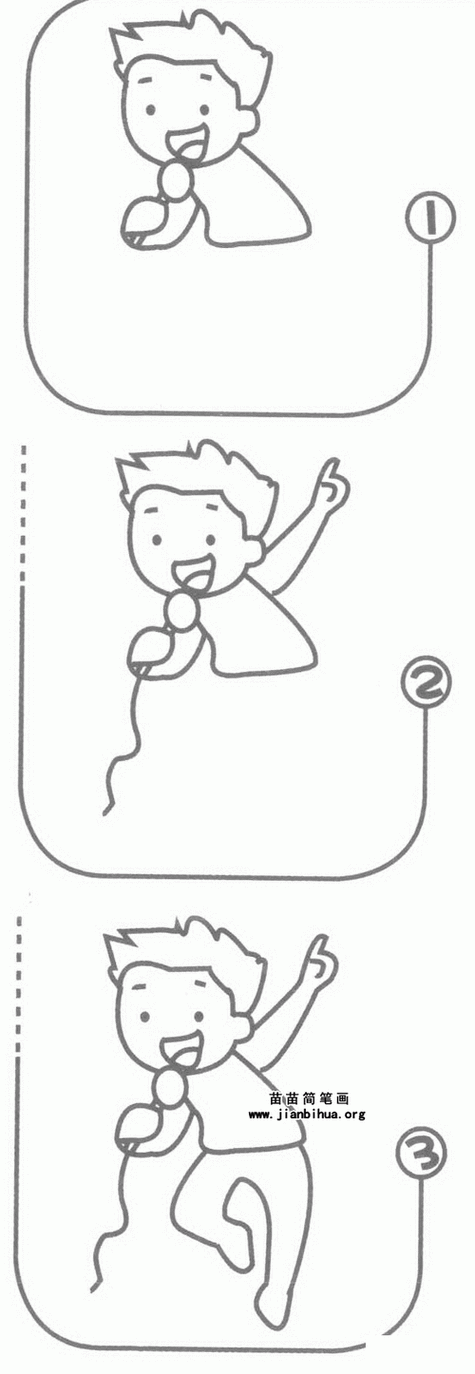 歌手简笔画画唱歌的的简笔画画法唱歌的简笔画唱歌简笔画儿歌与知识