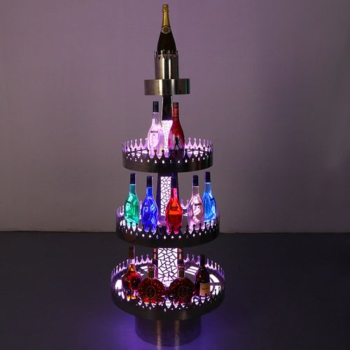 发光佐尚酒吧ktv四层香槟塔led大型活动酒座定制酒架