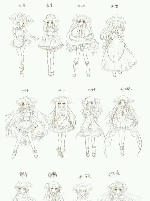 简笔画教程12星座人物手账(画12星座男生版简笔画最简单) -【爱个性】