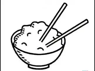 一碗大米饭图片_简笔画图片_少儿图库_儿童资源网