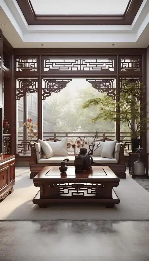 中式客厅的魅力:历史与自然的完美结合 🏠