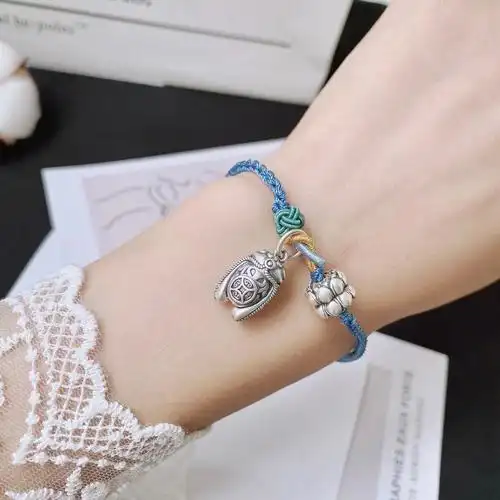 足银999古蝉手绳