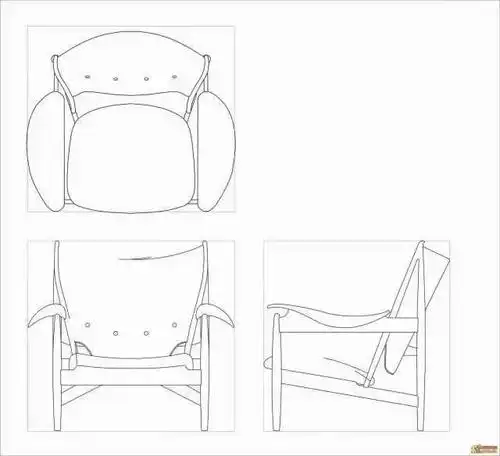 一个森林雪地里的酒店,所有家具都出自同一个设计师