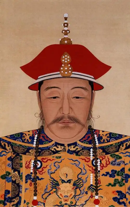 《清太祖努尔哈赤朝服画像》(83cm×53cm,故宫博物院)