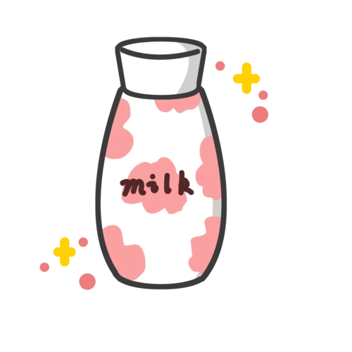 立夏夏日清凉手绘卡通牛奶